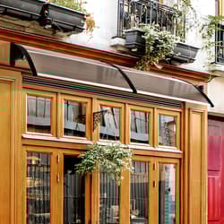 Outsunny Outdoor Curved Window Porch Canopy Awning UV Rain Cover 0.8x2m Brown