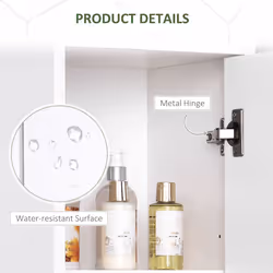 HOMCOM Storage Cabinet For Bathroom Bedroom Freestanding w/ Door - Additional view 4