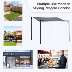 Outsunny 3m x 3m Gazebo Garden Pergola Canopy Sun Shade Shelter Soft Top - Additional view 4