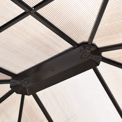 Outsunny 4 x 3.6m Hardtop Gazebo Canopy w/ Polycarbonate Roof & Aluminium Frame - Additional view 5