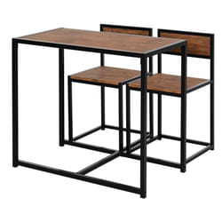 HOMCOM 3 Pcs Table Stool Set Dining Room Bar Modern Style Furniture