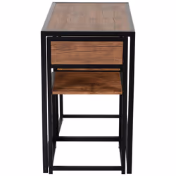 HOMCOM 3 Pcs Table Stool Set Dining Room Bar Modern Style Furniture - Additional view 7