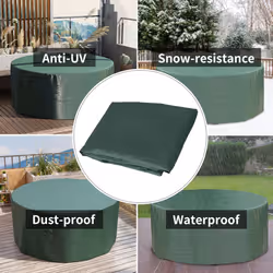 Outsunny Large Outdoor Set Round Cover Garden Furniture Waterproof Resist Fade
