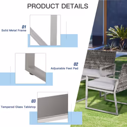 Outsunny 4PCS Outdoor Patio PE Rattan Wicker Sofa Chaise Lounge Furniture Set
