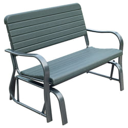Outsunny Metal Garden Rocker Bench Rocking Chair Loveseat Outdoor