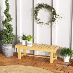 Outsunny 1.1M Outdoor Garden Bench Patio Loveseat Fir Wood 2 Person