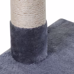 PawHut Cat Activity Tree Kitten Play Tower Palace Two-Tier Scratching Grey - Additional view 7