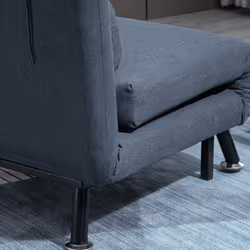 HOMCOM Folding 5 Position Convertible Sleeper Chair Sofa Bed Dark Grey - Additional view 4