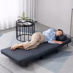 HOMCOM Folding 5 Position Convertible Sleeper Chair Sofa Bed Dark Grey - Additional view 6