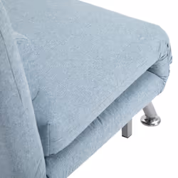 HOMCOM Linen Folding 5 Position Convertible Sleeper Chair Bed, Blue - Additional view 6