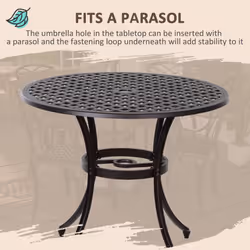 Outsunny 5 PCs Garden Dining Set, Garden Furniture Set, Brown