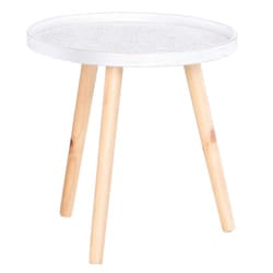 HOMCOM Round Coffee Table W/ Solid Wood Legs Sofa End Side Coffee