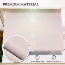 Outsunny 2x1.5m Manual Retractable Patio Awning Floor- to-ceiling Shade Beige