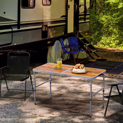 Outsunny Portable Folding Picnic Table Outdoor Lightweight BBQ Party Aluminum
