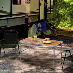 Outsunny Portable Folding Picnic Table Outdoor Lightweight BBQ Party Aluminum