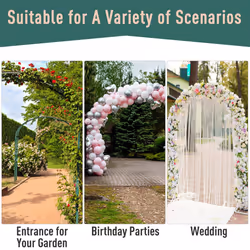 Outsunny Garden Entrance Arch Bench Outdoor Patio Rose Trellis Climbing Plant