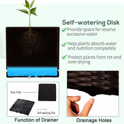 Outsunny 2-piece Elevated Flower Bed Vegetable Herb Planter Plastic, Brown - Additional view 4