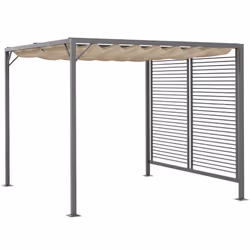 Outsunny Metal Pergola Patio Sun Shelter Grape Tent Retractable Canopy UV Cut - Additional view 5