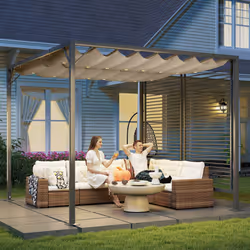 Outsunny Metal Pergola Patio Sun Shelter Grape Tent Retractable Canopy UV Cut - Additional view 6