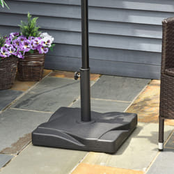 Outsunny 20KG Square Patio Parasol Base, Fits Î¦32mm,Î¦38mm,Î¦48mm Pole - Black