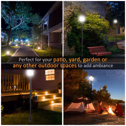 Outsunny Solar Torch Lights Outdoor Garden with 6 LED Auto On/Off 6-8 Hours - Additional view 6