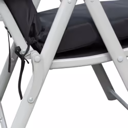 Outsunny Sun Lounger Recliner Foldable Padded Seat Adjustable Texteline Black - Additional view 6