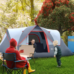 Outsunny Outdoor  Camping Tent For 5-6 W/ Bag, Fibreglass & Steel Frame