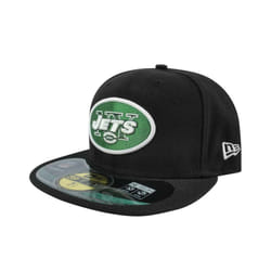 New Era Fitted Flat Cap (Unisex Black) - 7 1/2