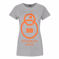 Star Wars Short Sleeved T-Shirt (Womens Grey) - X-Large