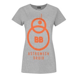 Star Wars Short Sleeved T-Shirt (Womens Grey) - X-Large