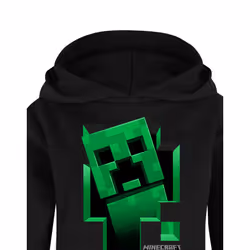 Minecraft Creeper Inside Boy's Black Hoodie - 11-12 Years