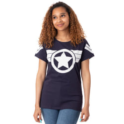 Marvel Short Sleeved T-Shirt (Womens Blue) - X-Large