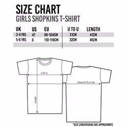 Shopkins Short Sleeved T-Shirt (Girls Pink) - 3-4 Years
