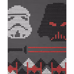 Star Wars Christmas Jumper (Mens Grey) - Large