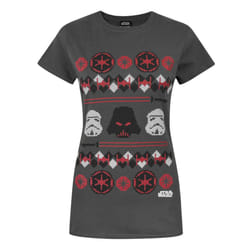 Star Wars Short Sleeved T-Shirt (Womens Grey) - X-Large