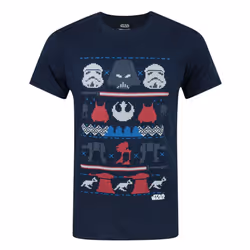 Star Wars Short Sleeved T-Shirt (Mens Blue) - XX-Large