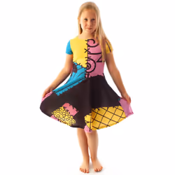 Nightmare Before Christmas Dress Girls Sally Cosplay Fancy Dress Up - 7-8 Years