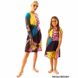 Disney The Nightmare Before Christmas Short Sleeve Skater Dress (Girls Yellow) - 13-14 Years