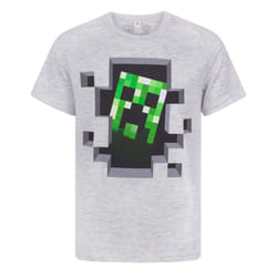 Minecraft Short Sleeved T-Shirt (Boys Grey) - 3-4 Years
