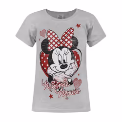 Disney Short Sleeved T-Shirt (Girls Grey)