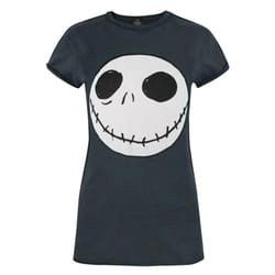 Disney The Nightmare Before Christmas Short Sleeved T-Shirt (Womens Grey) - Large