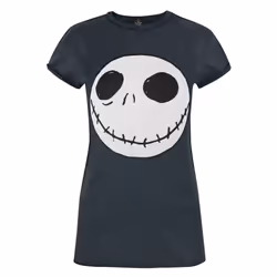 Disney The Nightmare Before Christmas Short Sleeved T-Shirt (Womens Grey) - X-Large