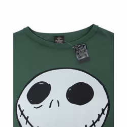 Disney The Nightmare Before Christmas Short Sleeved T-Shirt (Womens Green) - Small