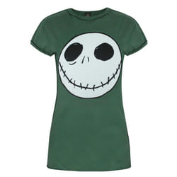 Disney The Nightmare Before Christmas Short Sleeved T-Shirt (Womens Green) - X-Large