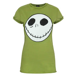 Disney The Nightmare Before Christmas Short Sleeved T-Shirt (Womens Green) - Medium