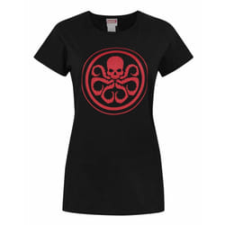 Marvel Short Sleeved T-Shirt (Womens Black) - XX-Large