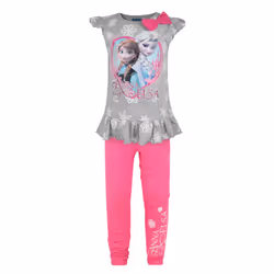 Disney Frozen T-Shirt and Legging Set (Girls Pink)