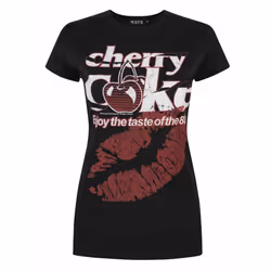 Coca Cola Short Sleeved T-Shirt (Womens Black) - Small