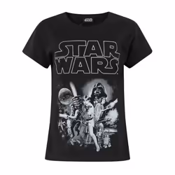 Star Wars Short Sleeved T-Shirt (Girls Black) - 11-12 Years