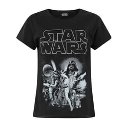 Star Wars Short Sleeved T-Shirt (Girls Black) - 11-12 Years